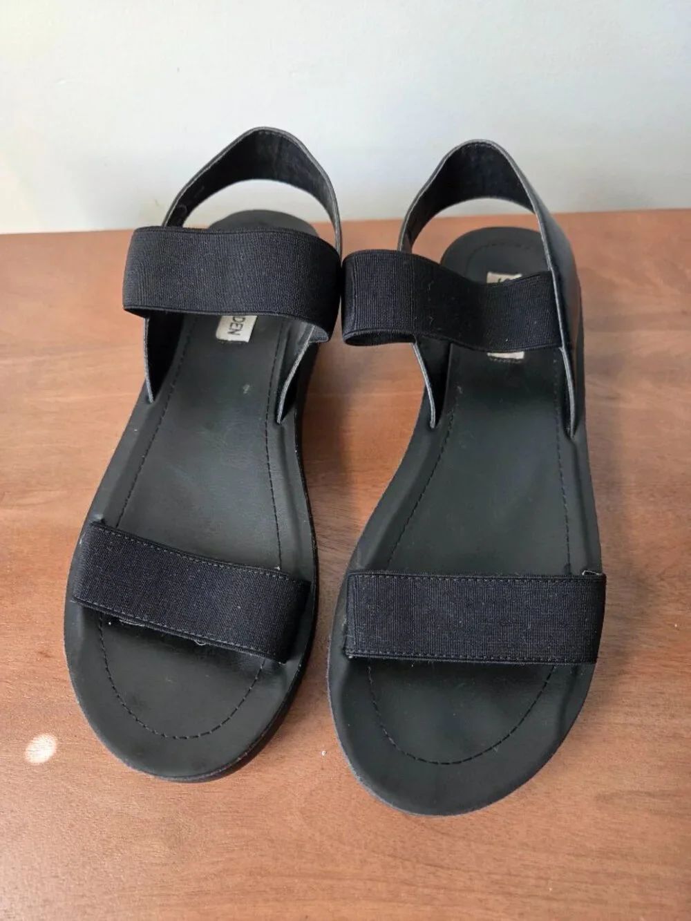 STEVE MADDEN BLACK STRAPPY SANDALS SIZE 9 WMNS